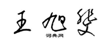 梁錦英王旭斐草書個性簽名怎么寫