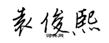 王正良袁俊熙行書個性簽名怎么寫