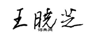 王正良王曉芝行書個性簽名怎么寫