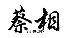 胡問遂蔡相行書個性簽名怎么寫