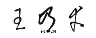 駱恆光王乃幸草書個性簽名怎么寫