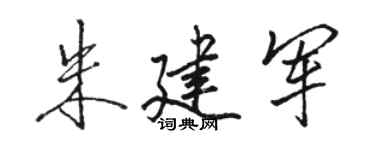 駱恆光朱建軍行書個性簽名怎么寫