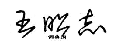 朱錫榮王昭志草書個性簽名怎么寫