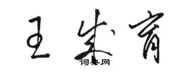 駱恆光王成育草書個性簽名怎么寫