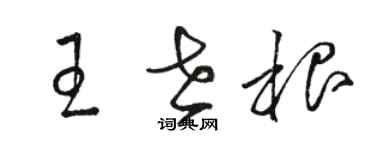 駱恆光王世根草書個性簽名怎么寫