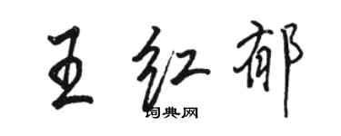 駱恆光王紅郁行書個性簽名怎么寫