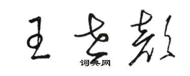 駱恆光王世顏草書個性簽名怎么寫