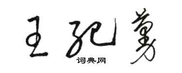 駱恆光王紀蔓草書個性簽名怎么寫