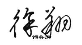 駱恆光徐翔草書個性簽名怎么寫