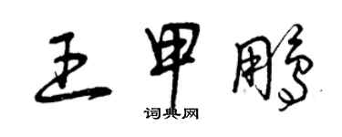 曾慶福王甲鵬草書個性簽名怎么寫