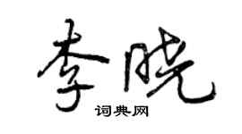 曾慶福李曉行書個性簽名怎么寫