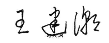 駱恆光王建潮草書個性簽名怎么寫