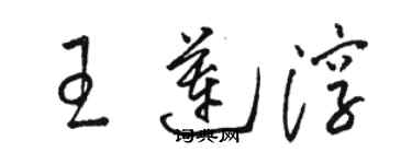 駱恆光王蓮淳草書個性簽名怎么寫