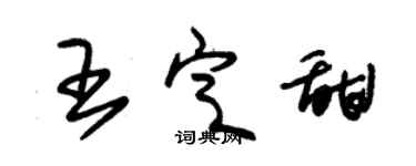 朱錫榮王定甜草書個性簽名怎么寫