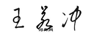 駱恆光王若沖草書個性簽名怎么寫