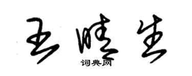 朱錫榮王晴生草書個性簽名怎么寫