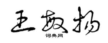 曾慶福王敏揚草書個性簽名怎么寫