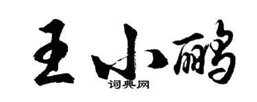 胡問遂王小鸝行書個性簽名怎么寫
