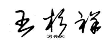 朱錫榮王杉祥草書個性簽名怎么寫