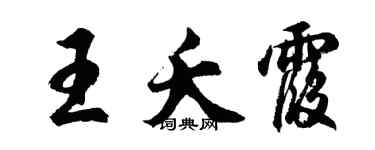 胡問遂王夭霞行書個性簽名怎么寫