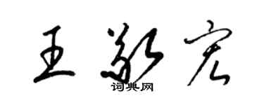 梁錦英王敬宏草書個性簽名怎么寫