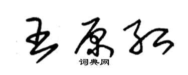 朱錫榮王原紅草書個性簽名怎么寫