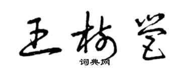 曾慶福王樹營草書個性簽名怎么寫