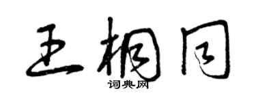 曾慶福王桐同草書個性簽名怎么寫