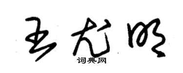 朱錫榮王尤明草書個性簽名怎么寫