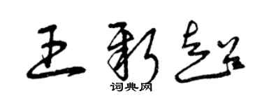 曾慶福王新超草書個性簽名怎么寫