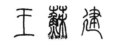 陳墨王蘇建篆書個性簽名怎么寫