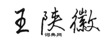 駱恆光王陝徽行書個性簽名怎么寫