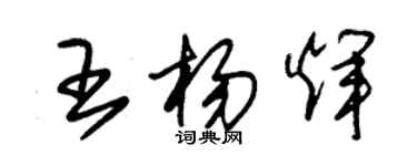 朱錫榮王楊輝草書個性簽名怎么寫