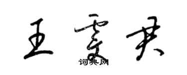 梁錦英王雯君草書個性簽名怎么寫