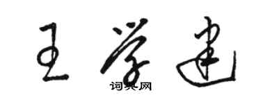 駱恆光王學建草書個性簽名怎么寫