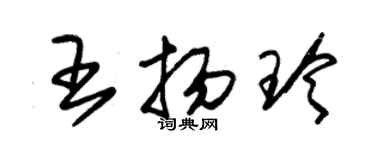 朱錫榮王揚玲草書個性簽名怎么寫