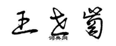 曾慶福王世崗草書個性簽名怎么寫