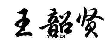 胡問遂王韶賢行書個性簽名怎么寫