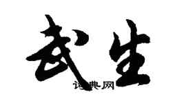 胡問遂武生行書個性簽名怎么寫