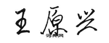 駱恆光王原興行書個性簽名怎么寫