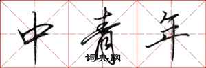 田英章中青年行書怎么寫
