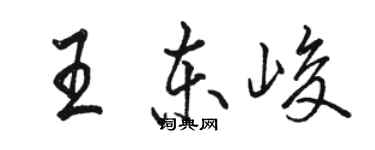 駱恆光王東峻行書個性簽名怎么寫