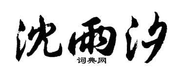 胡問遂沈雨汐行書個性簽名怎么寫