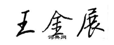王正良王金展行書個性簽名怎么寫