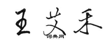 駱恆光王艾禾行書個性簽名怎么寫