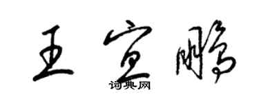 梁錦英王宜鵬草書個性簽名怎么寫