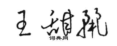 駱恆光王甜麗草書個性簽名怎么寫