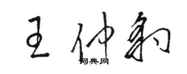 駱恆光王仲豹草書個性簽名怎么寫