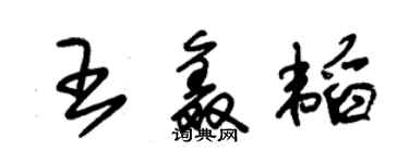 朱錫榮王鑫韜草書個性簽名怎么寫