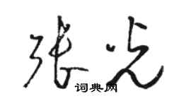 駱恆光張光草書個性簽名怎么寫